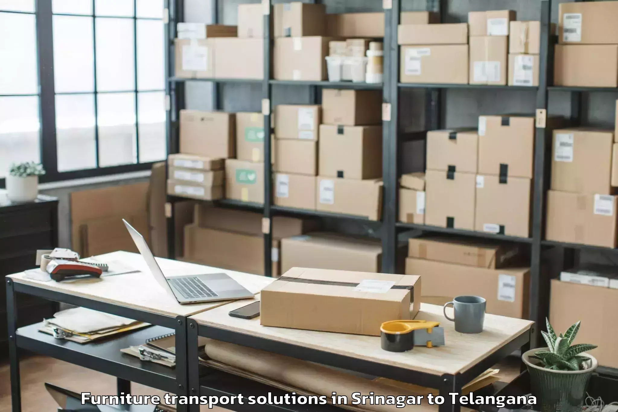 Comprehensive Srinagar to Jagtial Furniture Transport Solutions